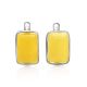 Geometric Silver Amber Earrings The Sparta, image 