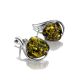 Green Amber Silver Earrings The Acapulco, image 