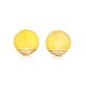 Round Gold Plated Studs With Honey Amber The Monaco, image 