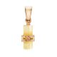 Designer Cylindric Golden Pendant With Amber And Crystal The Scandinavia, image 