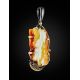 Fabulous White Amber Pendant In Gold-Plated Silver The Triumph, image , picture 3