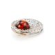 Bold Round Silver Pendant With Amber The Venus, image , picture 4