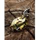 Green Amber Gold Plated Pendant The Triumph, image , picture 2