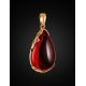 Flamboyant Amber Pendant In Gold-Plated Silver The Cascade, image , picture 2