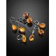 Cognac Amber Silver Pendant The Pulse, image , picture 4