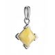 Geometric Amber Pendant In Silver The Artemis, image , picture 3