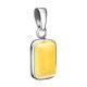 Geometric Amber Pendant In Silver The Copenhagen, image , picture 3