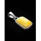 Geometric Amber Pendant In Silver The Copenhagen, image , picture 2