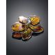 Designer Silver Amber Pendant The Orchid, image , picture 2