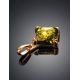 Green Amber Pendant In Gold-Plated Silver The Athena, image , picture 2