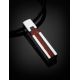 Minimalistic Silver Pendant With Amber The London, image , picture 4
