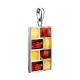 Geometric Two-Toned Amber Pendant In Silver The London, image 