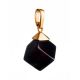 Geometric Amber Pendant In Gold-Plated Silver The Sugar, image 