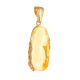 Elegant White Amber Pendant In Gold-Plated Silver The Cascade, image 