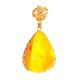 Bold Lemon Amber Pendant In Gold-Plated Silver The Cascade, image 