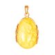 Classic Oval Amber Pendant In Gold-Plated Silver The Cascade, image 