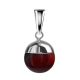 Silver Pendant With Cherry Amber The Paris, image 