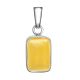 Geometric Amber Pendant In Silver The Copenhagen, image 