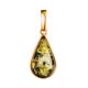 Amber Teardrop Pendant In Gold Plated Silver The Pulse, image 