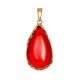 Flamboyant Amber Pendant In Gold-Plated Silver The Cascade, image 