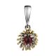 Gold-Plated Pendant With Cognac Amber The Barbados, image 