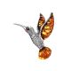 Chic Amber Hummingbird Pendant, image 