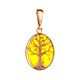 Traditional Amber Pendant in Gold-Plated Silver The Tree Of Life Amber, image 