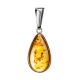 Cognac Amber Silver Pendant The Pulse, image 
