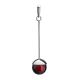 Stylish Silver Pendant With Ball Shaped Amber Stone The Paris, image 