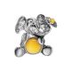 Cute Amber Elephant Pendant, image 