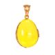Luminous Lemon Amber Pendant In Gold-Plated Silver The Cascade, image 