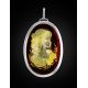 Oval Amber Brooch With Intaglio The Nymph, image , picture 3