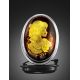 Oval Amber Brooch With Intaglio The Nymph, image , picture 2