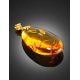 Amber Pendant With Spider Inclusion In Gold Plated Silver, image , picture 4