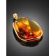 Amber Gold-Plated Pendant With Inclusions The Clio, image , picture 3