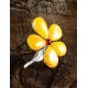 Floral Amber Brooch In Sterling Silver, image , picture 4