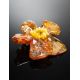 Bold Floral Amber Brooch The Volcano, image , picture 2
