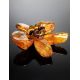 Natural Amber Floral Brooch The Volcano, image , picture 2