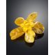 Honey Amber Floral Brooch The Volcano, image , picture 2