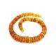 Unpolished Cognac Amber Beaded Necklace, image , picture 3