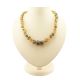 Hammer Cut Amber Necklace The Meteor, image 