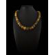 Hammer Cut Amber Beaded Necklace The Meteor, image , picture 4