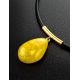 Teardrop Shape Amber Pendant Necklace, Length: 42, image , picture 2