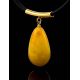 Chic Honey Amber Pendant Necklace, image , picture 5