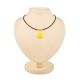 Teardrop Shape Amber Pendant Necklace, Length: 42, image 