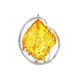 Exclusive Lemon Amber Brooch In Sterling Silver The Rialto, image 
