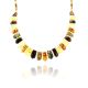 Amber Flat Beaded Necklace The Cleopatra, image , picture 2