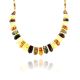 Amber Flat Beaded Necklace The Cleopatra, image , picture 2