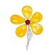 Floral Amber Brooch In Sterling Silver, image 