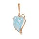 Bold Golden Pendant With Synthetic Chalcedony The Serenade, image 